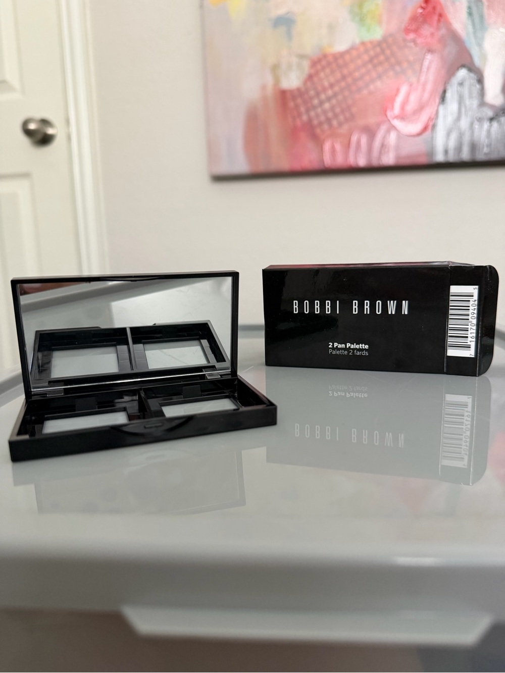 Bobbi Brown 2 Pan Empty Makeup Palette Mirror Eyeshadow Blush NIB Discontinued